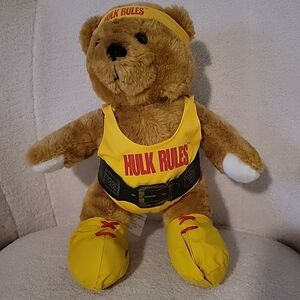 Vintage 1989 Hulk Hogan Teddy Bear Plush
